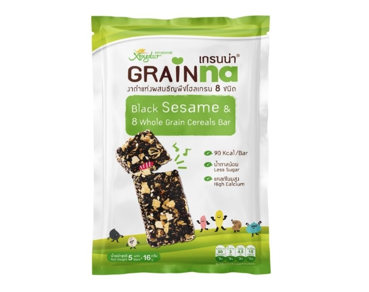 Xongdur Grainy Black Sesame Bar – Mixed Fruits (Low Sugar)